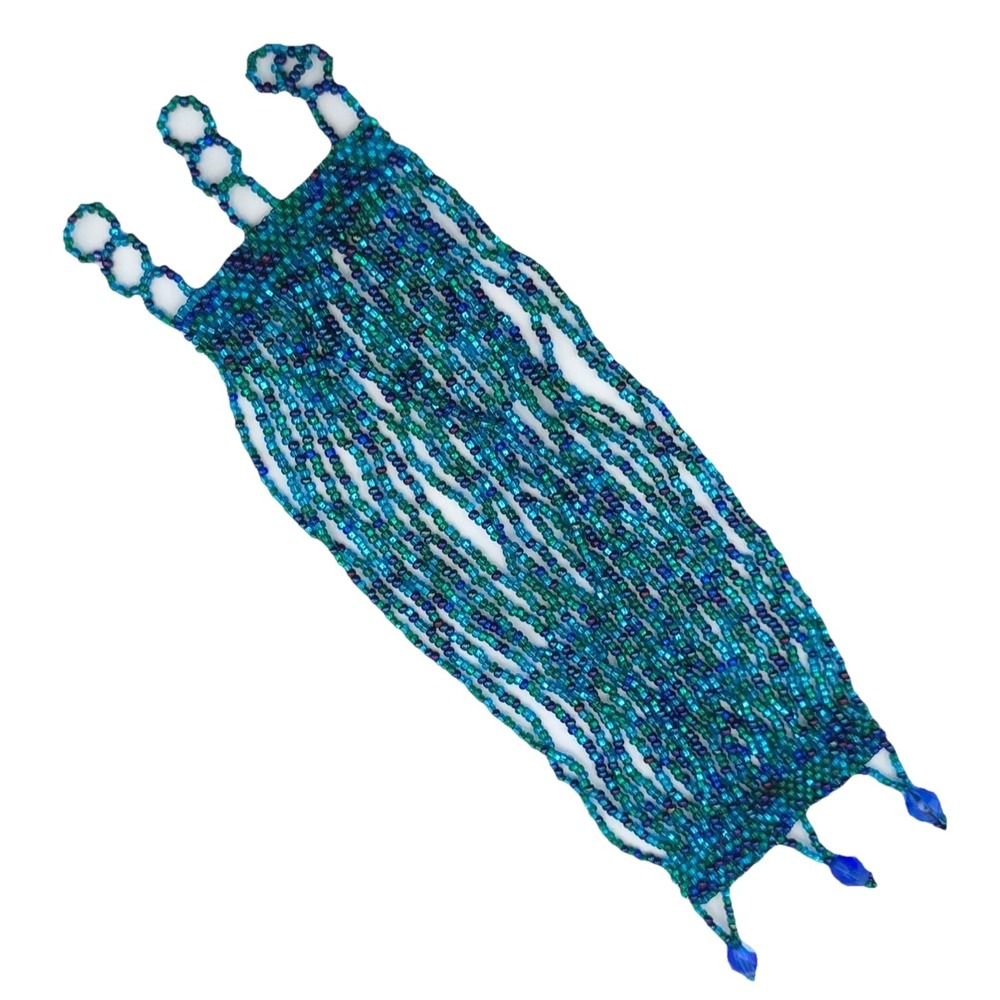 Handmade Beaded‎ Bracelet Blue Green Turquoise Beads